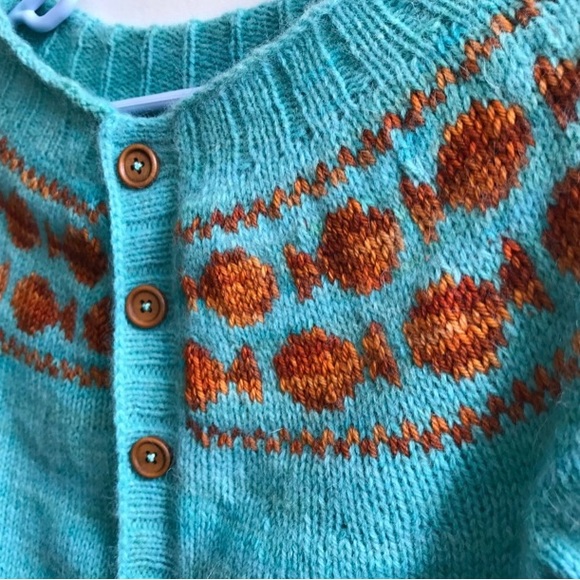 Handknit Merino/Angora Wool Cardigan (4T) - Picture 3 of 3